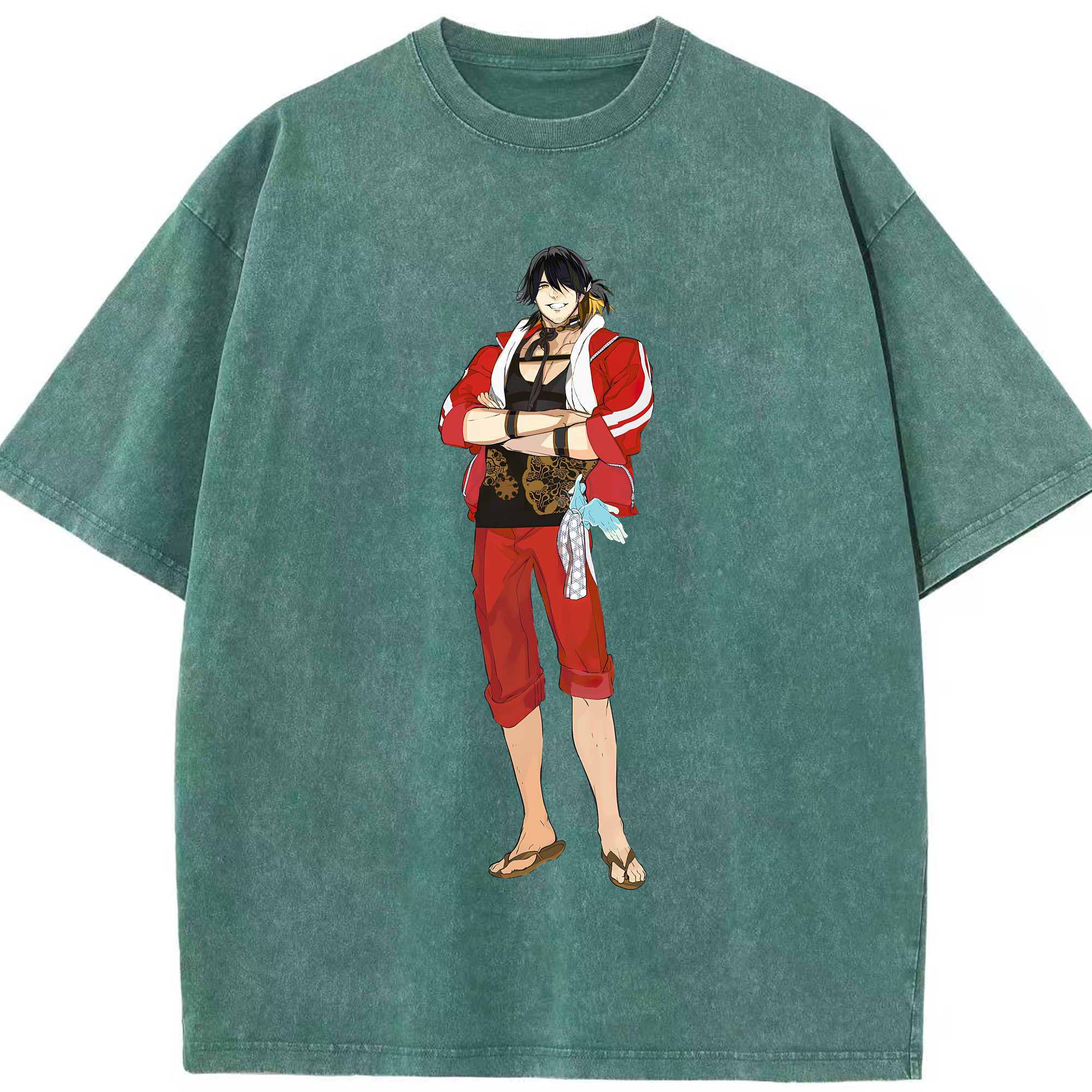 （画像用） 刀剣乱舞 Touken Ranbu 綿100% ヴィンテージ風 半袖Tシャツ（フロントプリント）